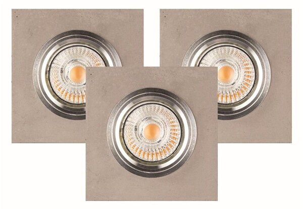 Spot-Light 2515336 - Комплект 3x LED вградени лампи VITAR 1xGU10/5W/230V бетон