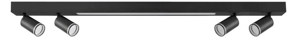 LED Плафониера ПАРИЖ LED/24W/230V + 4xGU10/10W черен