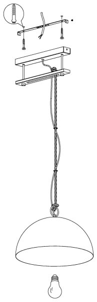 Eglo 43396 - Полилей на кабел HODSOLL 1xE27/40W/230V