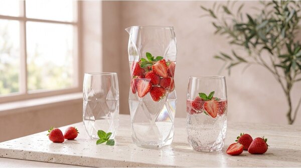Стъклена гарафа 1 l Geo – Vialli Design