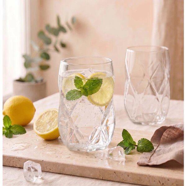 Стъклени чаши в комплект 6 бр. от боросиликатно стъкло 400 ml Geo – Vialli Design