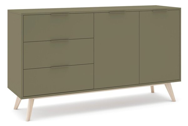 Зелен матов скрин 140x81x40 cm Campus – Marckeric