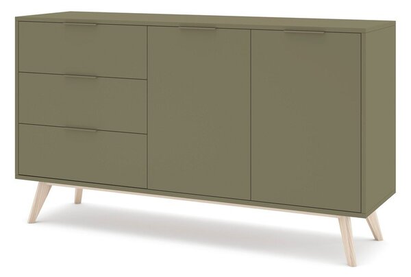 Зелен матов скрин 140x81x40 cm Campus – Marckeric