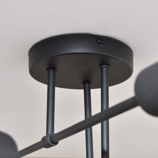 LED Полилей за повърхностен монтаж CAMBRIDGE 6xE27/8W/230V черен