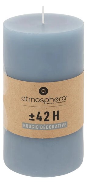 Свещ без аромат atmosphera Hugo, Кръгла, 7x13 cm - Светлорозов