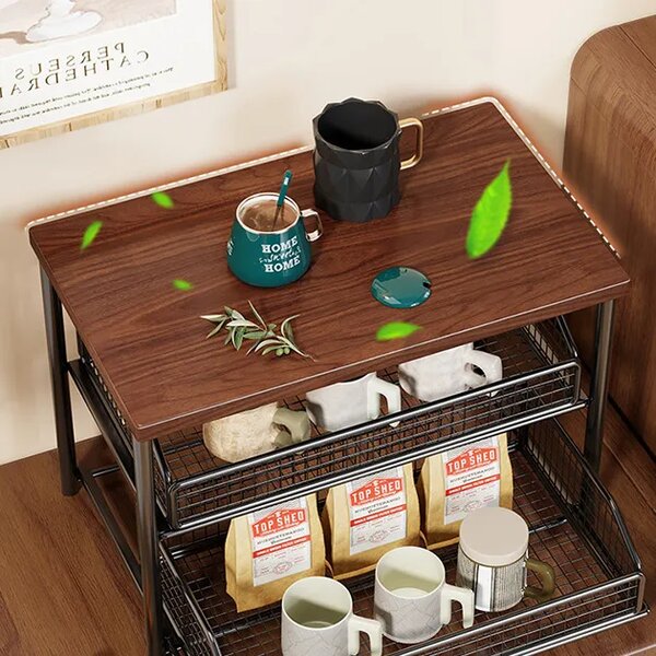 Shelfglide™ двуетажен изтеглящ се стелаж за кошници, Бяло