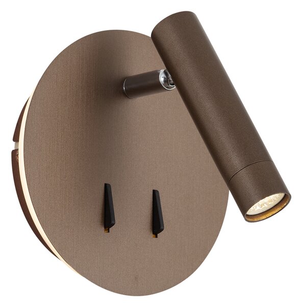 Модерна стенна лампа тъмен бронз вкл. LED с USB-C - Croft