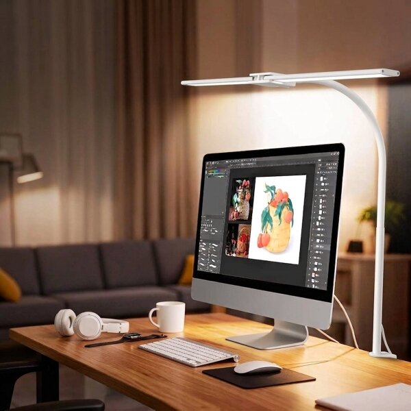 Top Light - LED димируема настолна лампа с щипка LYRA LED/18W/230V 3000-6500K бяла