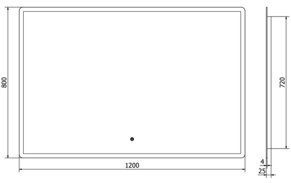 Mexen Navia осветено огледало за баня 120 x 80 см, LED 6000K, анти-пара - 9803-120-080-611-00