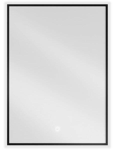 Mexen Erma огледало за баня с подсветка 50 x 70 см, LED 6000K, анти-замъгляване, черна рамка - 9814-050-070-611-70