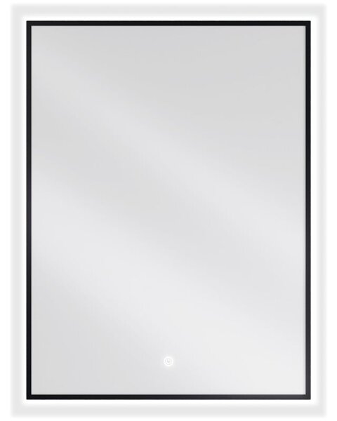 Mexen Erma огледало за баня с подсветка 60 x 80 см, LED 6000K, против пара, черна рамка - 9814-060-080-611-70