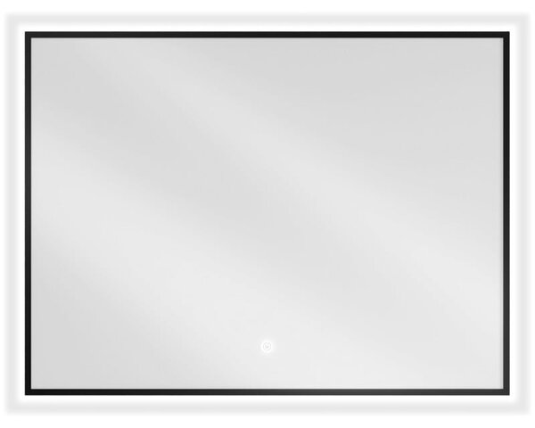 Mexen Erma осветено огледало за баня 80 x 60 см, LED 6000K, антиконденз, черна рамка - 9814-080-060-611-70