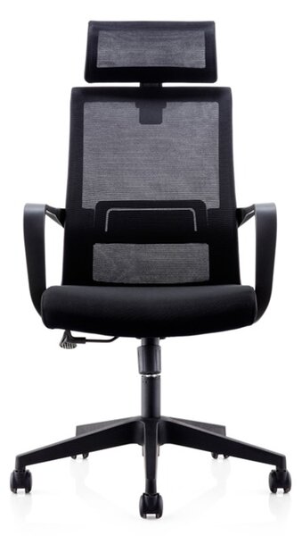 Директорски стол RFG Smart HB, дамаска и меш, черна седалка, черна облегалка
