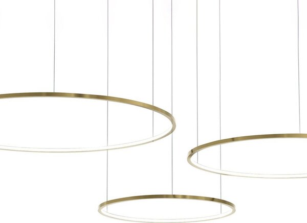 Milagro Lighting LED висяща лампа Saturno, златист, 3-светлинна, метал, 4000 K, Злато / месинг, Дневна/трапезария, Метал, Модерен