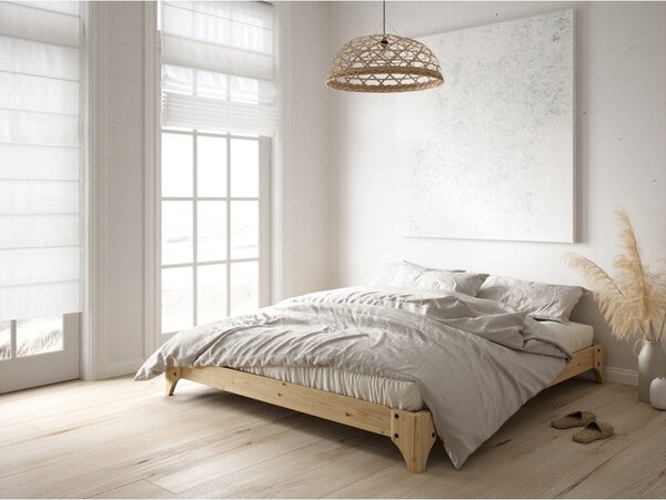 Двойно легло от борова дървесина с решетка 140x200 cm Elan - Karup Design