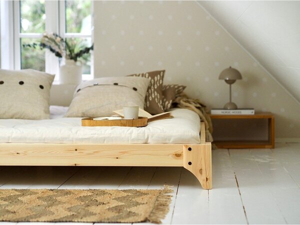 Двойно легло от борова дървесина с решетка 140x200 cm Elan - Karup Design