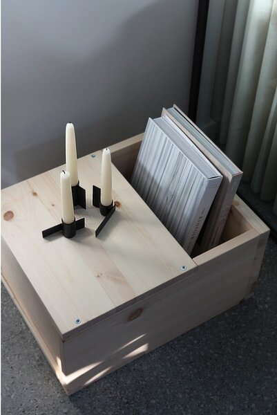 Нощно шкафче от масивен бор в естествен цвят Grab It – Karup Design