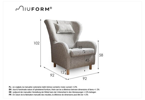 Бежов фотьойл Miuf - Miuform