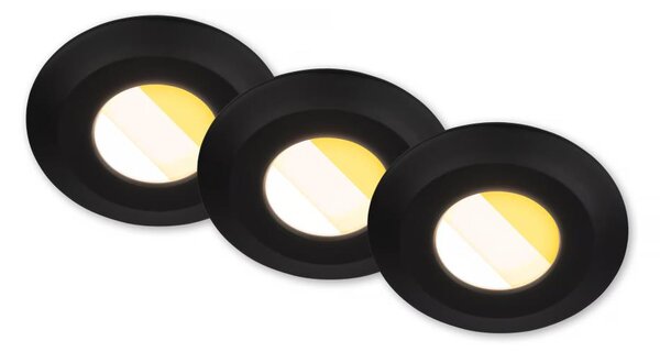 Briloner 7589035-КОМПЛЕКТ 3xLED димируемо вградено таванно осветително тяло за баня KLIRA LED/4,9W/230V IP44 черно