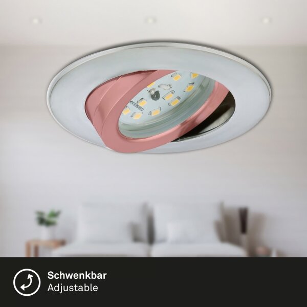 Briloner 7296-039 - Комплект от 3 вградени LED таванни осветителя за баня LED/6,5W/230V IP23