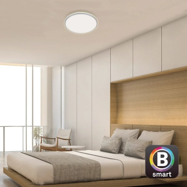 Briloner 3065-014 - LED таванен плафон IVY 42W/230V Wi-Fi Tuya Ø49 см, с възможност за димиране + дистанционно управление