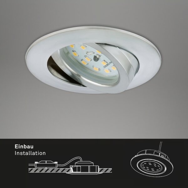 Briloner 7296-039 - Комплект от 3 вградени LED таванни осветителя за баня LED/6,5W/230V IP23