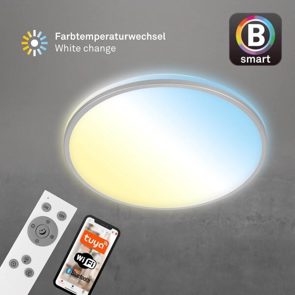 Briloner 3065-014 - LED таванен плафон IVY 42W/230V Wi-Fi Tuya Ø49 см, с възможност за димиране + дистанционно управление