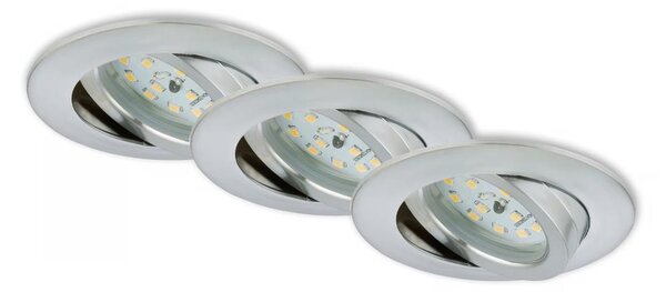 Briloner 7296-039 - Комплект от 3 вградени LED таванни осветителя за баня LED/6,5W/230V IP23