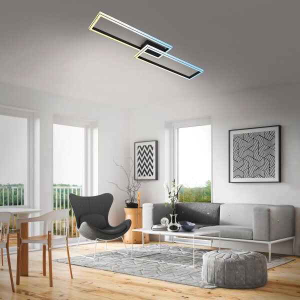 Briloner 3761015 - LED таванен плафон с димер LED/45W/230V 2700-6500K+ДУ черен