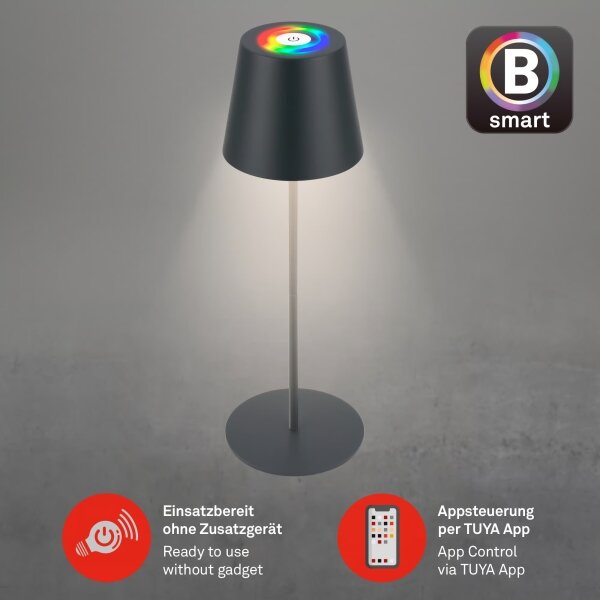 Briloner 7559015-LED RGB настолна лампа COLORIS 3,5W/5V IP44 2000mAh Wi-Fi Tuya