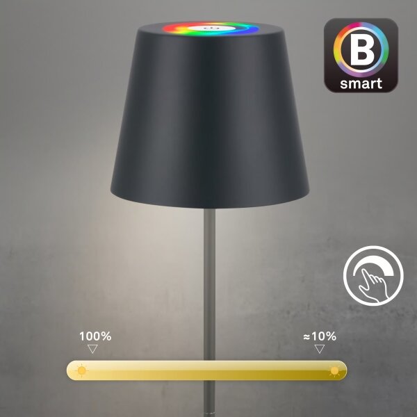 Briloner 7559015-LED RGB настолна лампа COLORIS 3,5W/5V IP44 2000mAh Wi-Fi Tuya