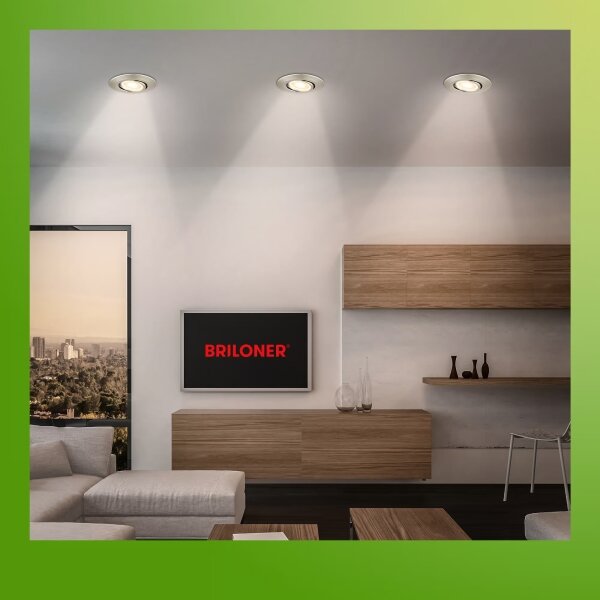 Briloner 7586032 - комплект от 3 LED таванни осветителни тела KLIRA за баня, LED 4,9 W / 230 V, IP23, хром