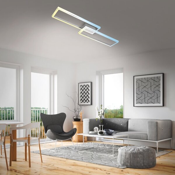 Briloner 3761019 - Димируем таванен LED плафон LED/45W/230V 2700-6500K + ДУ матов хром