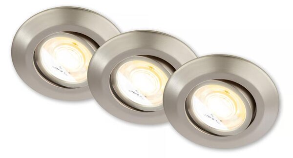 Briloner 7586032 - комплект от 3 LED таванни осветителни тела KLIRA за баня, LED 4,9 W / 230 V, IP23, хром
