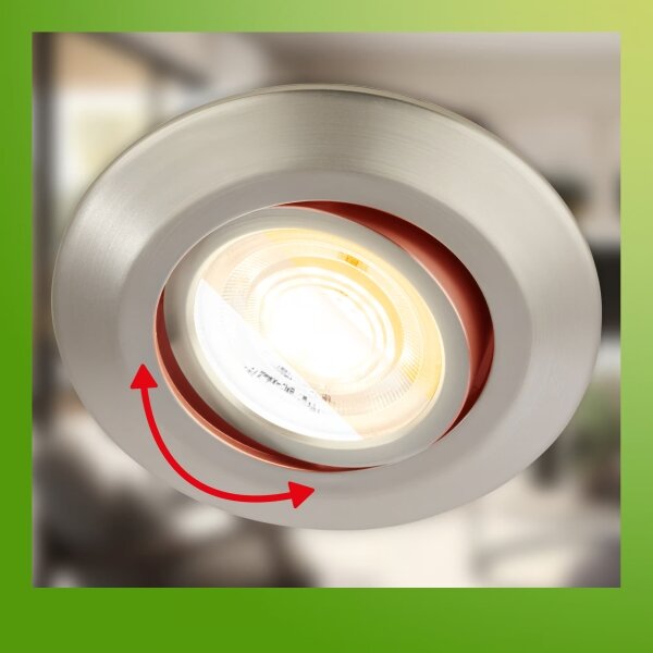 Briloner 7586032 - комплект от 3 LED таванни осветителни тела KLIRA за баня, LED 4,9 W / 230 V, IP23, хром