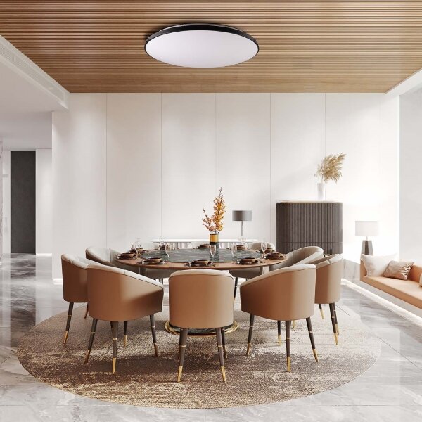 LED таванно осветително тяло KERN LED/80W/230V Ø80 см черно + DO