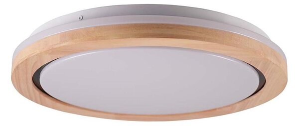 LED таванно осветително тяло за баня LED/24W/230V Ø 39 см IP44 дъб