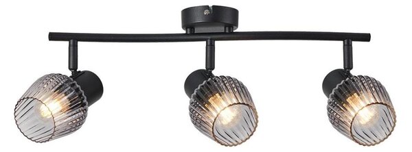 Prezent 14102 - Спот OASIS 3xE27/60W/230V черен/опушен