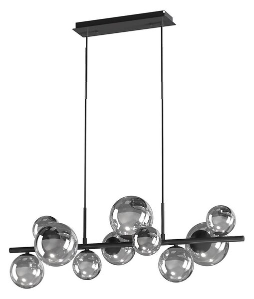 ONLI - Полилей на кабел PALOMA 10xG9/3W/230V черен/димчат