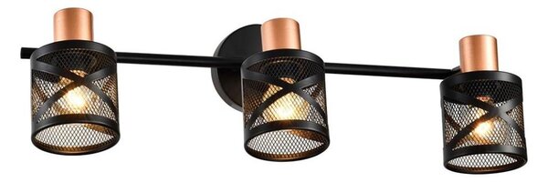 Prezent 75469 - Спот аплик ANTARES 3xE14/40W/230V черен/меден