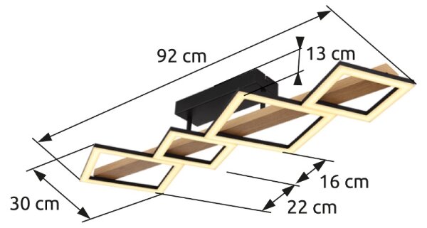 Globo 67288D2 - LED Плафониера DUSTIN LED/35W/230V 3000K