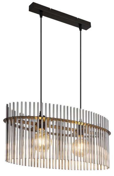 Globo 15698H3 - Пендел GORLEY 2xE27/60W/230V черен