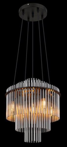 Globo 15698H2 - Пендел GORLEY 5xE14/40W/230V черен