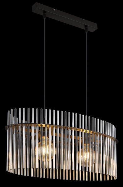 Globo 15698H3 - Пендел GORLEY 2xE27/60W/230V черен