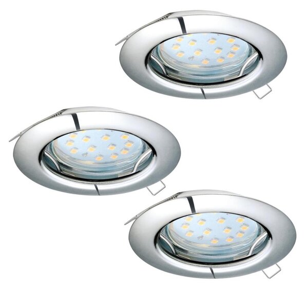 Eglo 94236 - Комплект от 3 вградени LED осветителни тела PENETO 3xGU10-LED/3W/230V