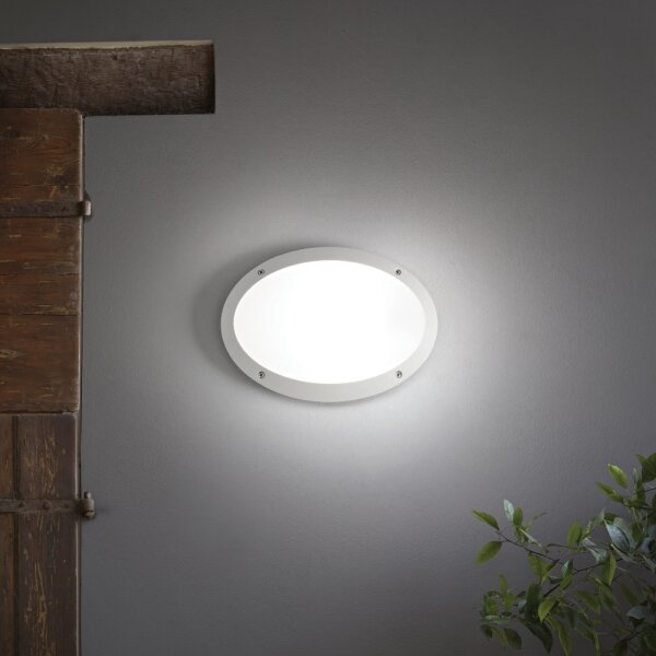 Ideal Lux - Екстериорен аплик MADDI 1xE27/23W/230V IP66 бял