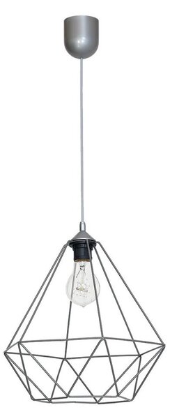 Висящ полилей BASKET 1xE27/60W/230V сив