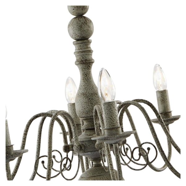 Searchlight 2268-8GY - Полилей на въже GREYTHORNE 8xE14/40W/230V
