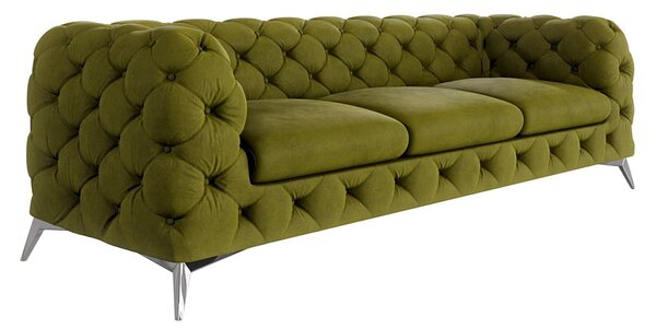 Зелен кадифен диван 243 cm Chelsea – Ropez