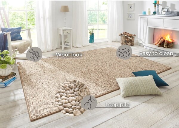 Светлокафяв килим 200x300 cm Wolly – BT Carpet